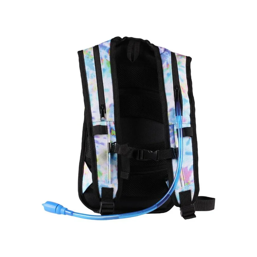Blacklight Reactive Tie Dye Hydration Bag Water Backpack Bladder Pack 2L Bag NWT